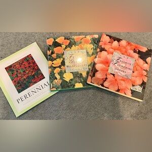 Garden Book Set - Perennial, Wildflowers & Flowering Shrubs - Floral Collection